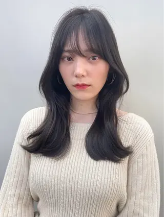 ロング カラー 【韓国ヘア×透明感 カラー】笹谷 莉未のヘアスタイル