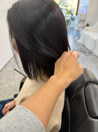 ミディアム 箕面☆髪質改善☆安田 聡志のヘアスタイル