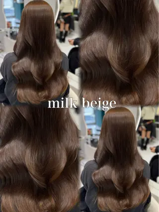 ロング カラー 𝑹𝒊𝒉𝒐🎀 名駅/大人韓国ヘアのヘアスタイル