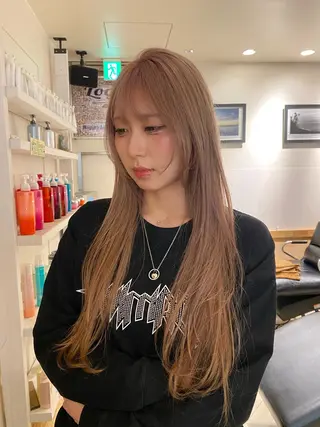 ロング カラー ナチュラルヘア🫧 ナナミのヘアスタイル