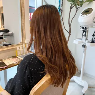 ロング カラー ブリーチなし✨艶髪 カラー𓃲YAGIのヘアスタイル