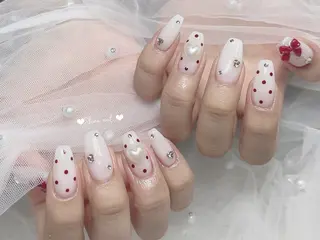 ネイル サイナ🎀 長さだし&デザインのネイルデザイン