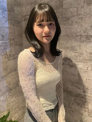 ミディアム カラー mai / linoah˚✧のヘアスタイル