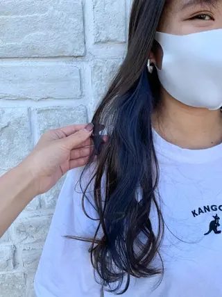 ロング カラー たなか りなのヘアスタイル