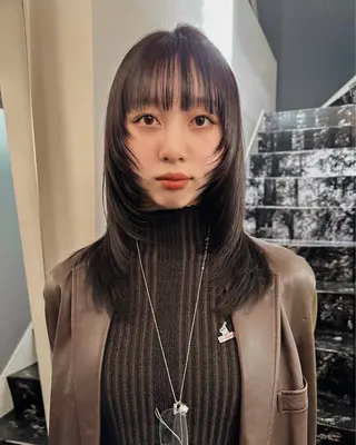 ミディアム カラー レイヤー/パーマ /ウルフ/nabeのヘアスタイル