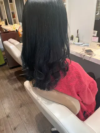 ロング 福本 好子のヘアスタイル