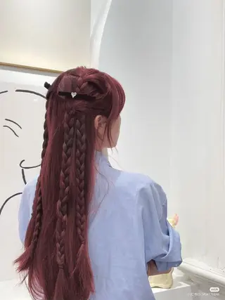 ロング カラー ヘアアレンジ 愛されカラー🩷 はるなのヘアスタイル