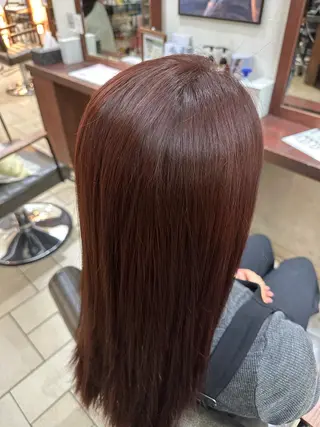 セミロング カラー 我満 宏映のヘアスタイル
