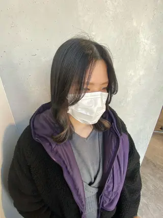 ミディアム カラー 【艶髪×韓国風】 毛流れ職人 RYOのヘアスタイル