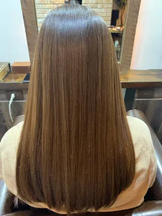 セミロング パーマ 縮毛矯正 特化生田のヘアスタイル