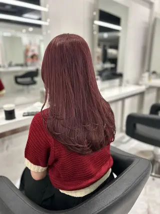 ロング カラー 渋谷人気1位✨カラー 縮毛、髪質改善のヘアスタイル
