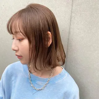 ミディアム カラー ウルフカット ハッシュカット/七海のヘアスタイル