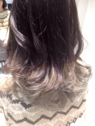 ミディアム セミロング カラー Re:ta Hair 飯田淳平のヘアスタイル