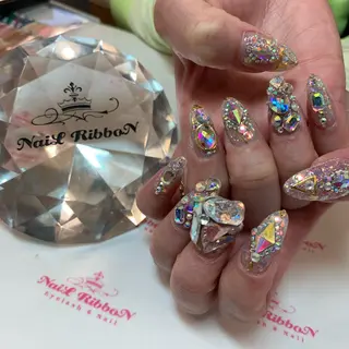 ネイル ネイルリボン 受付スタッフのネイルデザイン