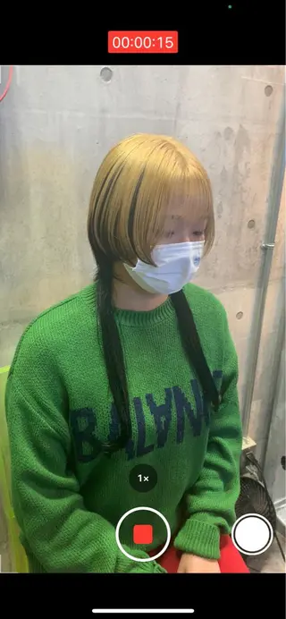 ロング カラー ハイトーン/メンズ/ ウルフ特化   小松のヘアスタイル