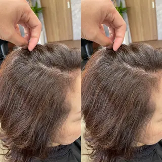 セミロング カラー Snaly カラー特化ページのヘアスタイル