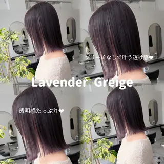 カラー セミロング 透明感🪽艶カラー☆ トレンドヘア✨のヘアスタイル