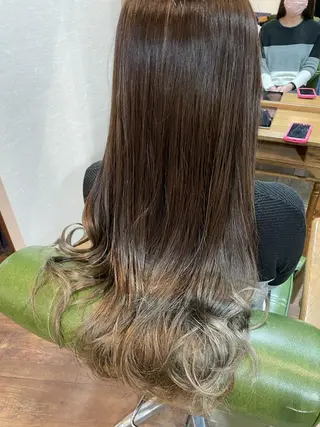 ロング カラー 似合わせカラーカット 🪽chinatsuのヘアスタイル