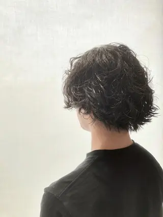 セミロング パーマ メンズ アンドウ ユウ/ レイヤーカット/韓国のヘアスタイル