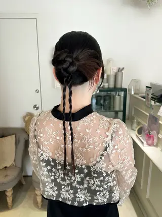 ロング カラー ヘアアレンジ 吉水 彩乃 /ボブ/艶感カラーのヘアスタイル