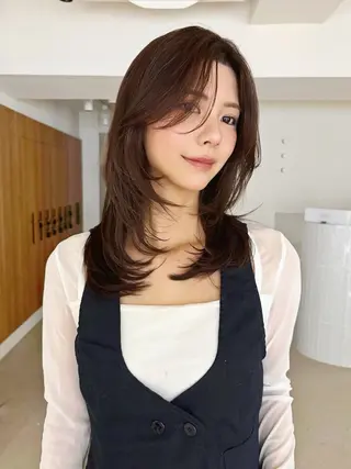 ロング カラー お悩み解決縮毛矯正 レイヤー達人柴崎大樹のヘアスタイル