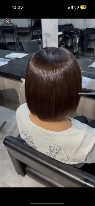 ミディアム 溝渕朋也 /髪質改善ストレートのヘアスタイル