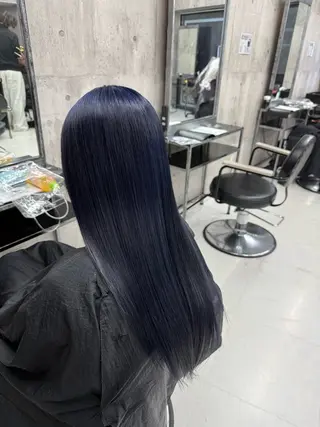 ロング カラー メンズ ☁️かずき☁️青.紫 推し活カラー💫のヘアスタイル