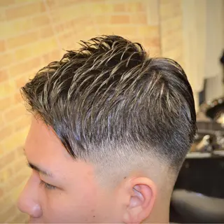 ショート メンズ 高野浩平/フェード ツイストスパイラルのヘアスタイル