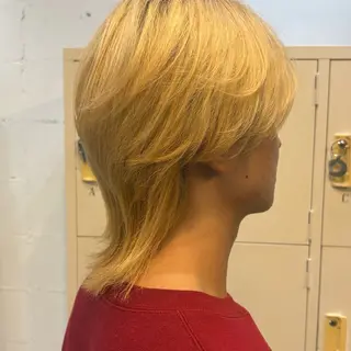 ミディアム カラー ヘアアレンジ メンズ 似合わせハイトーン 🩰/渡邉日向🕊のヘアスタイル