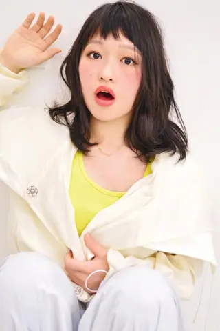 セミロング カラー 花井 啓好のヘアスタイル