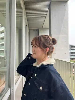 セミロング ブリーチなしカラー 🥣髪質改善/はなえのヘアスタイル