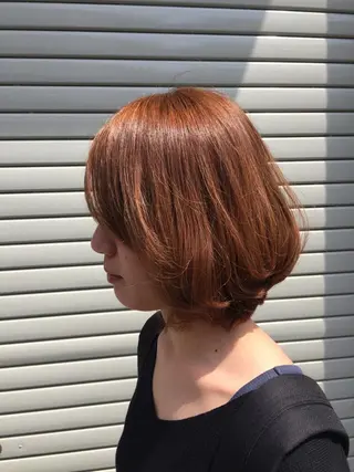 ショート ミディアム カラー 髪質改善・縮毛矯正/ 下村陽平のヘアスタイル