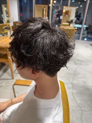 パーマ メンズ 鈴木弥月/大人ボブ× 透明感カラーのヘアスタイル