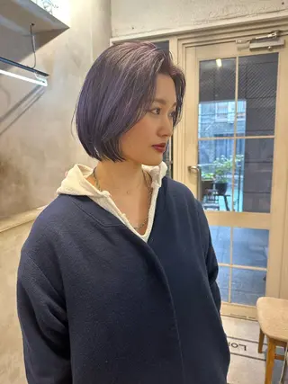 ショート カラー REINA☁️透明感 カラー/ぷつっと♡のヘアスタイル