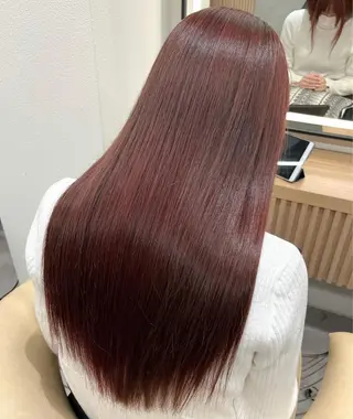 ロング カラー レイヤー縮毛矯正 ささきすずね💗のヘアスタイル