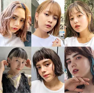 ミディアム カラー 一ノ瀬 暁のヘアスタイル