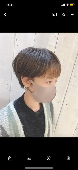 ショート ストレート🌹カラー お任せを🌈bucoのヘアスタイル