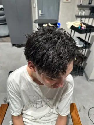 ショート パーマ ヘアアレンジ メンズ メンズヘア静岡 ✂︎Ryuheiのヘアスタイル