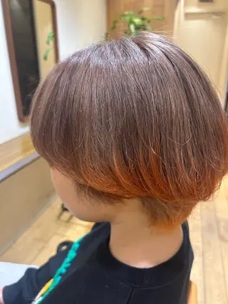 ショート カラー 透明感カラー/ 艶カラー/ここ🍒のヘアスタイル