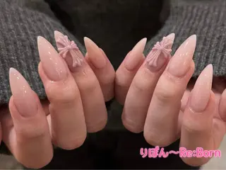 ミディアム りぼん Re:Bonrのネイルデザイン
