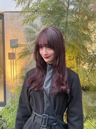 ロング カラー 顔周りカット 【オノザワリョウ】のヘアスタイル