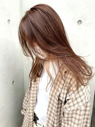 ロング カラー 東 みのりのヘアスタイル