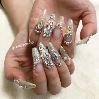 ロング ネイル パラジェル有/ 長さだし/mahoのネイルデザイン