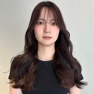 ロング カラー ヘアアレンジ レイヤーカット×髪質 改善🇰🇷シオリのヘアスタイル