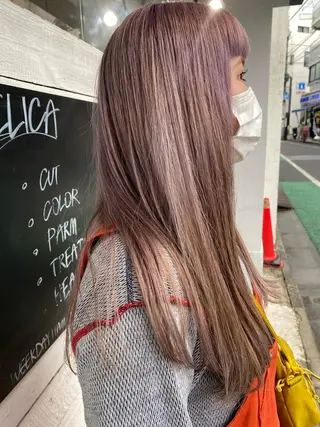ロング カラー 森貴裕/ベージュ/ パーマ/オリーブのヘアスタイル