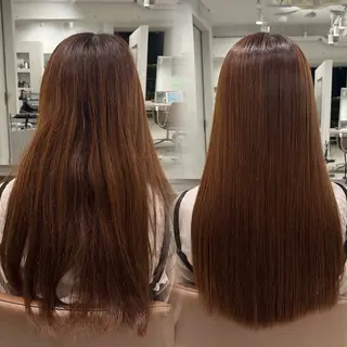 セミロング パーマ 縮毛矯正 特化生田のヘアスタイル