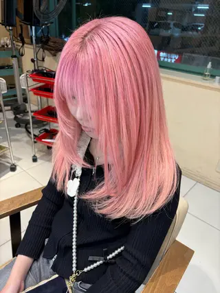 セミロング 本厚木パーマ&ブリー チMEN'Sショートのヘアスタイル