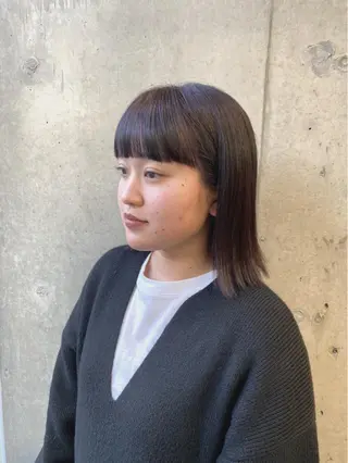 ミディアム 🟠soLo🟠染谷 駿介🟠髪質改善🟠のヘアスタイル