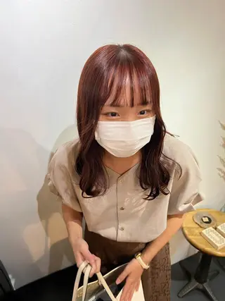 ミディアム カラー 三谷はるな /名古屋/本山のヘアスタイル