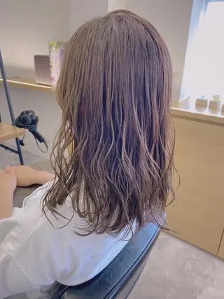 ミディアム パーマ 山﨑 大暉【ダブルカラー】のヘアスタイル